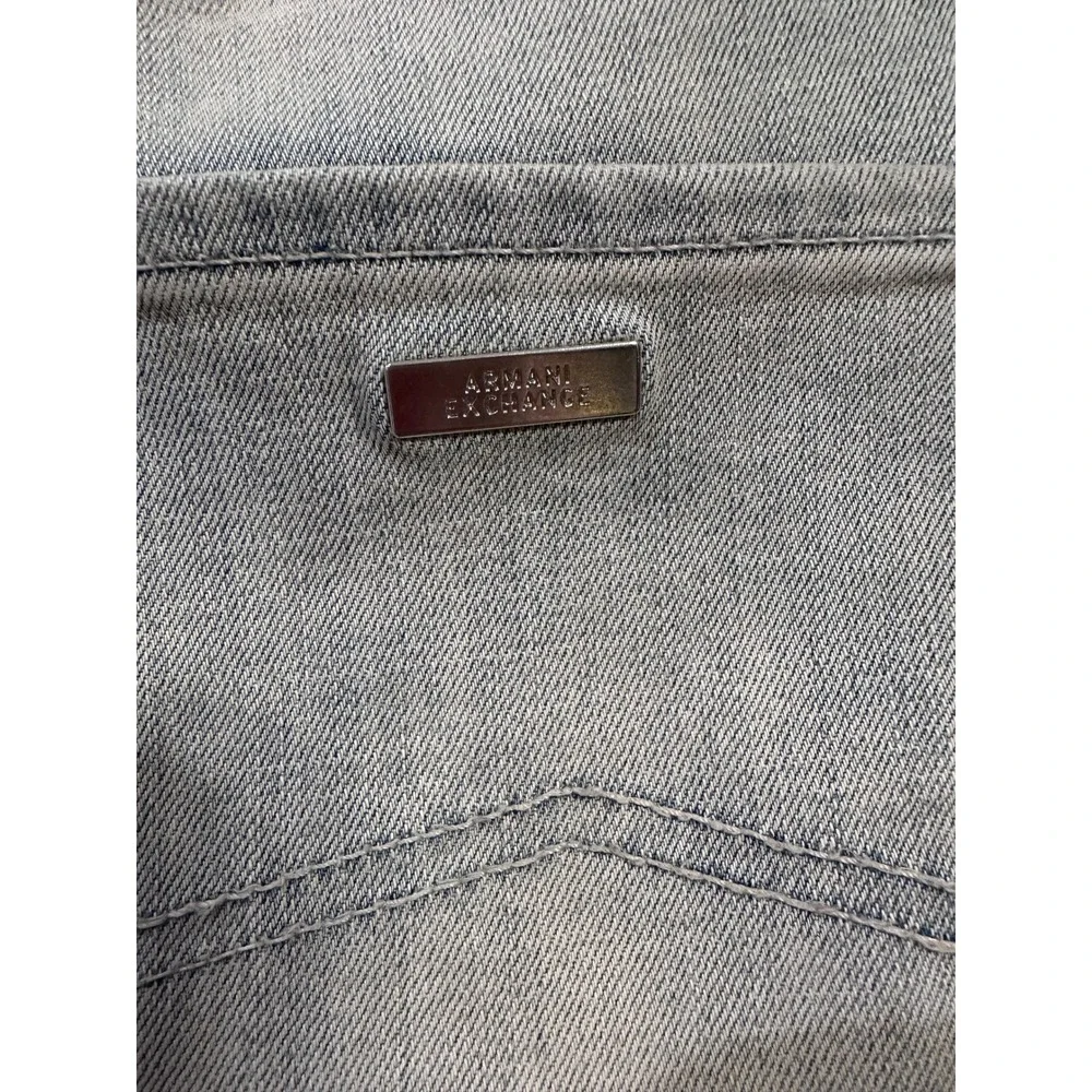 Armani Exchange Mens Jeans Straight Leg Denim Light Wash Size 33R